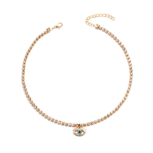Evil Eye Tennis Necklace